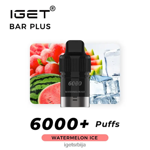 IGET vape sale-продавница бар плус под 6000 пуффс LVJ84B272 IGET лед од лубенице