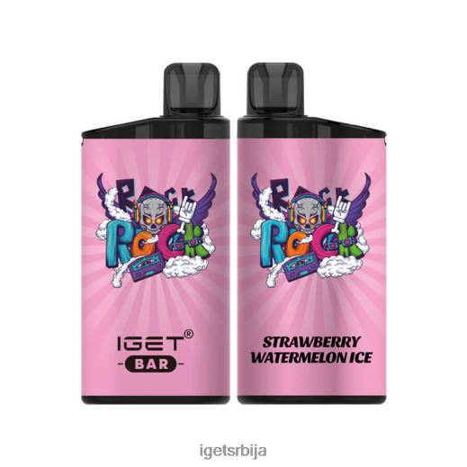 IGET vape sale-попуст без никотинске плочице 3500 пуффс LVJ84B396 IGET лед од јагоде лубенице