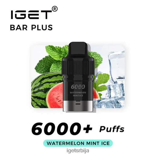 IGET sale-распродаја плочица без никотина плус под 6000 пуффс LVJ84B381 IGET лубеница лед од нане