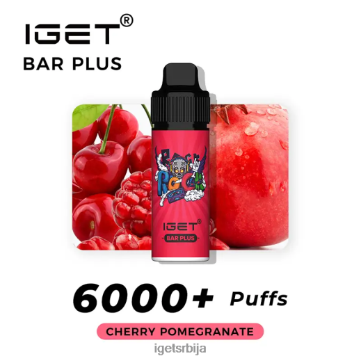 IGET sale-попуст без никотина бар плус вапе комплет LVJ84B371 IGET трешња нар
