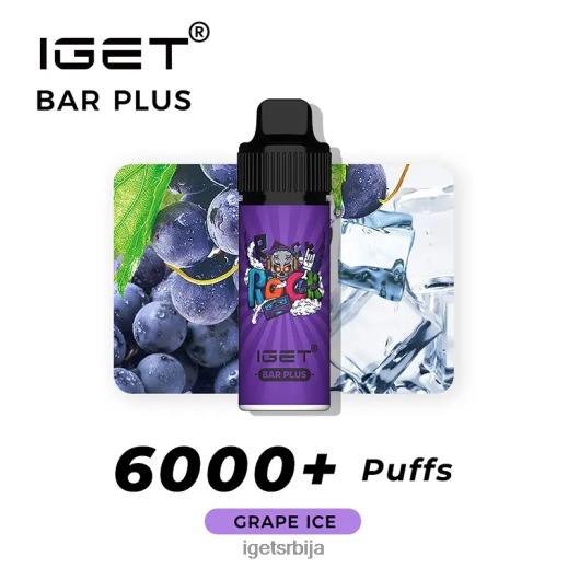IGET wholesale-распродаја плочица без никотина плус комплет за вапе LVJ84B374 IGET грожђани лед